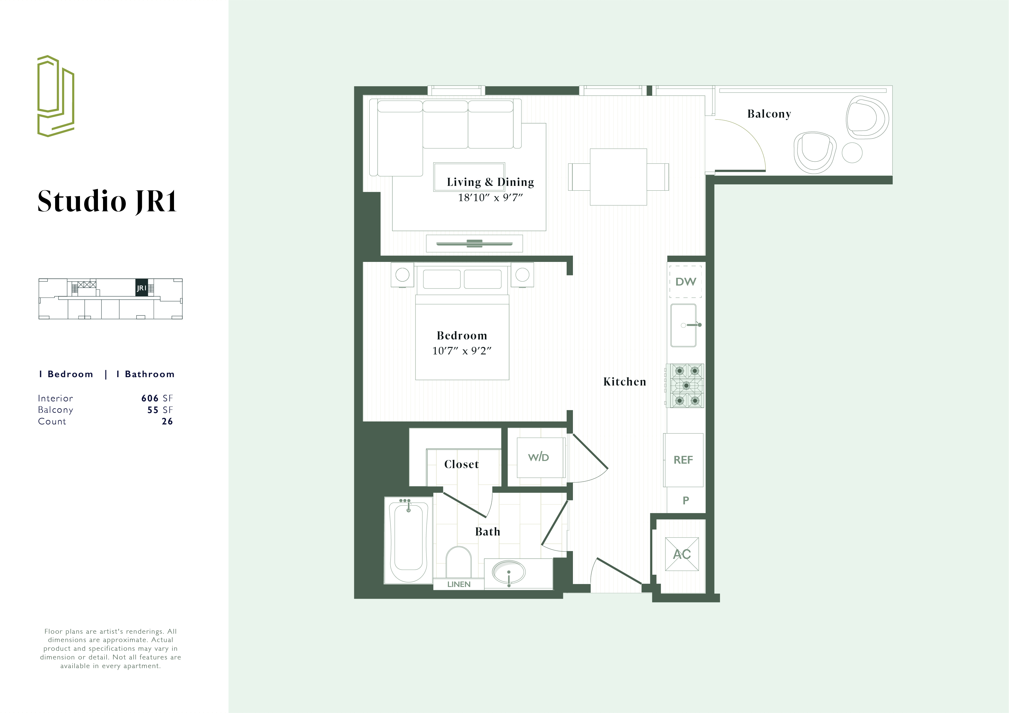 JR1 floorplan layout