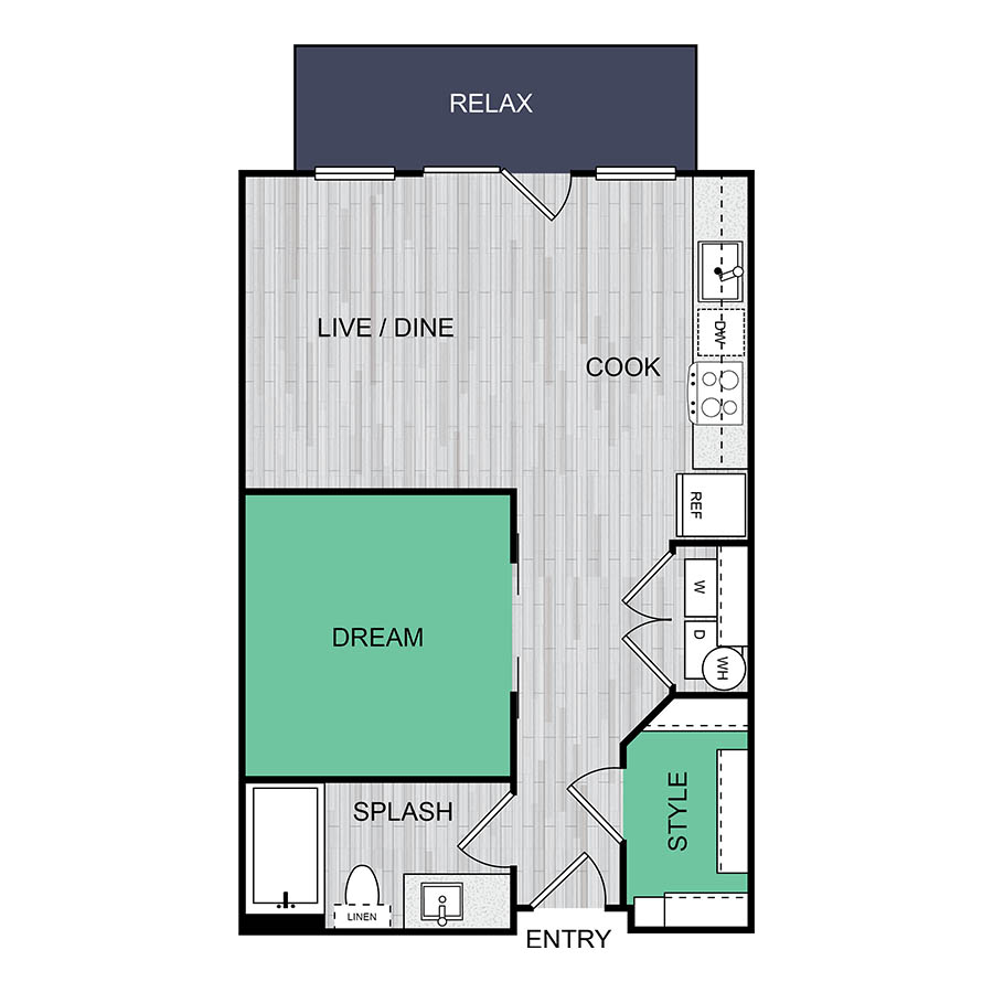 E1 floorplan layout