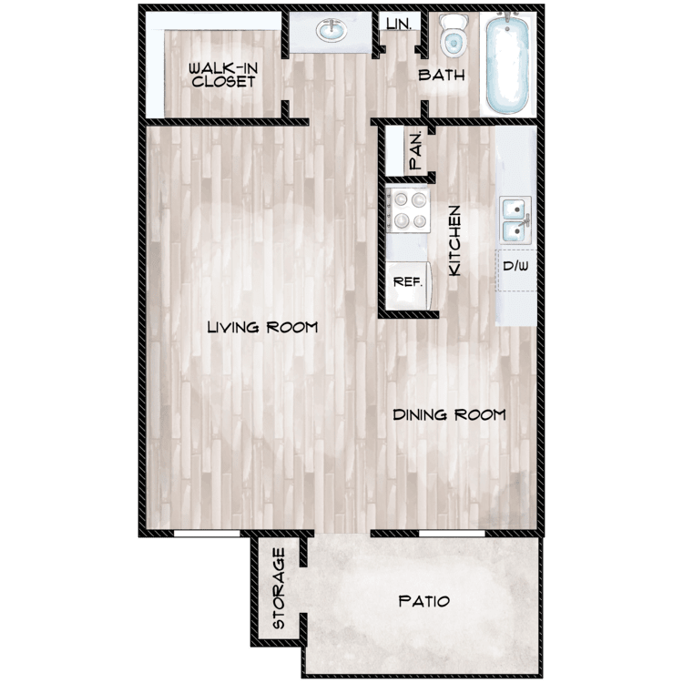 Efficiency floorplan layout