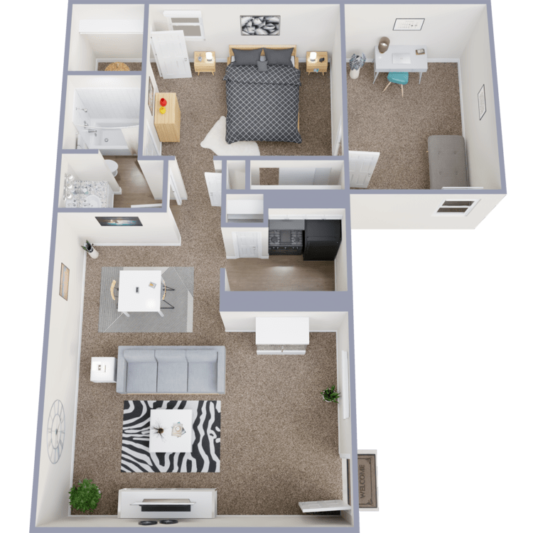 1-1 Study floorplan layout