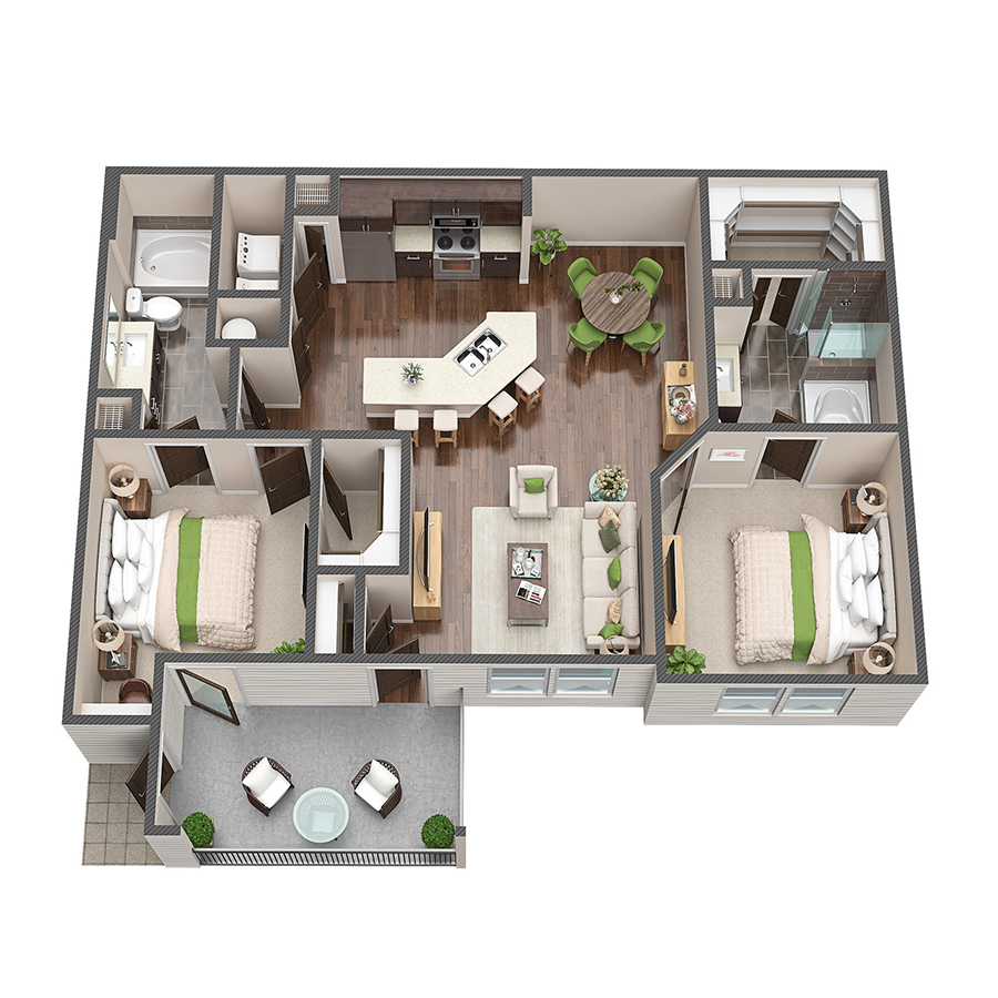 B2 - 2x2 floorplan layout