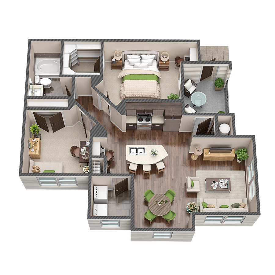 A4 - 1x1 floorplan layout