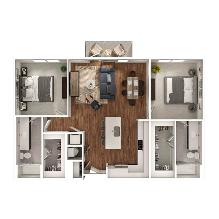 B2P floorplan layout