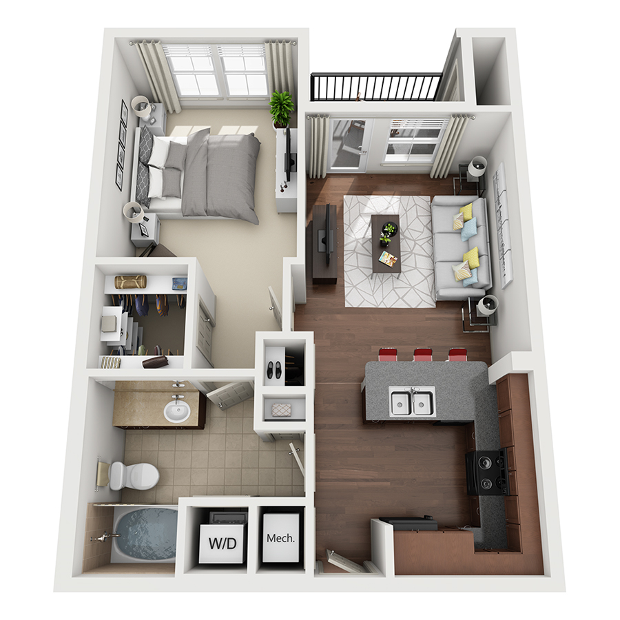 The Holcombe floorplan layout