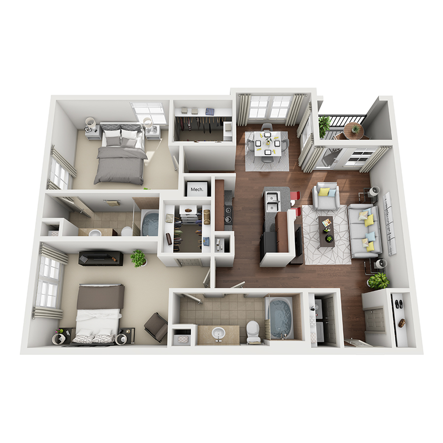 The Alabama floorplan layout
