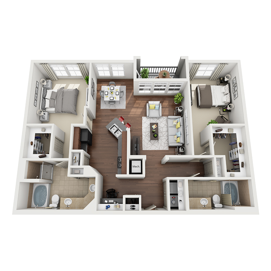 The Binz floorplan layout