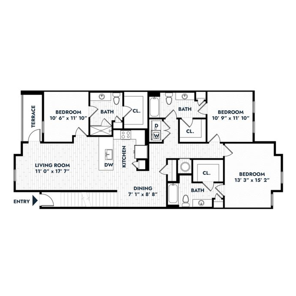 3B floorplan layout