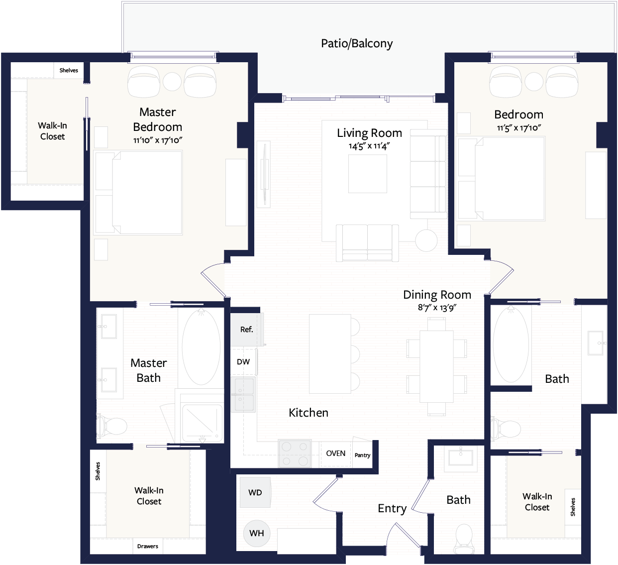 PH2 floorplan layout