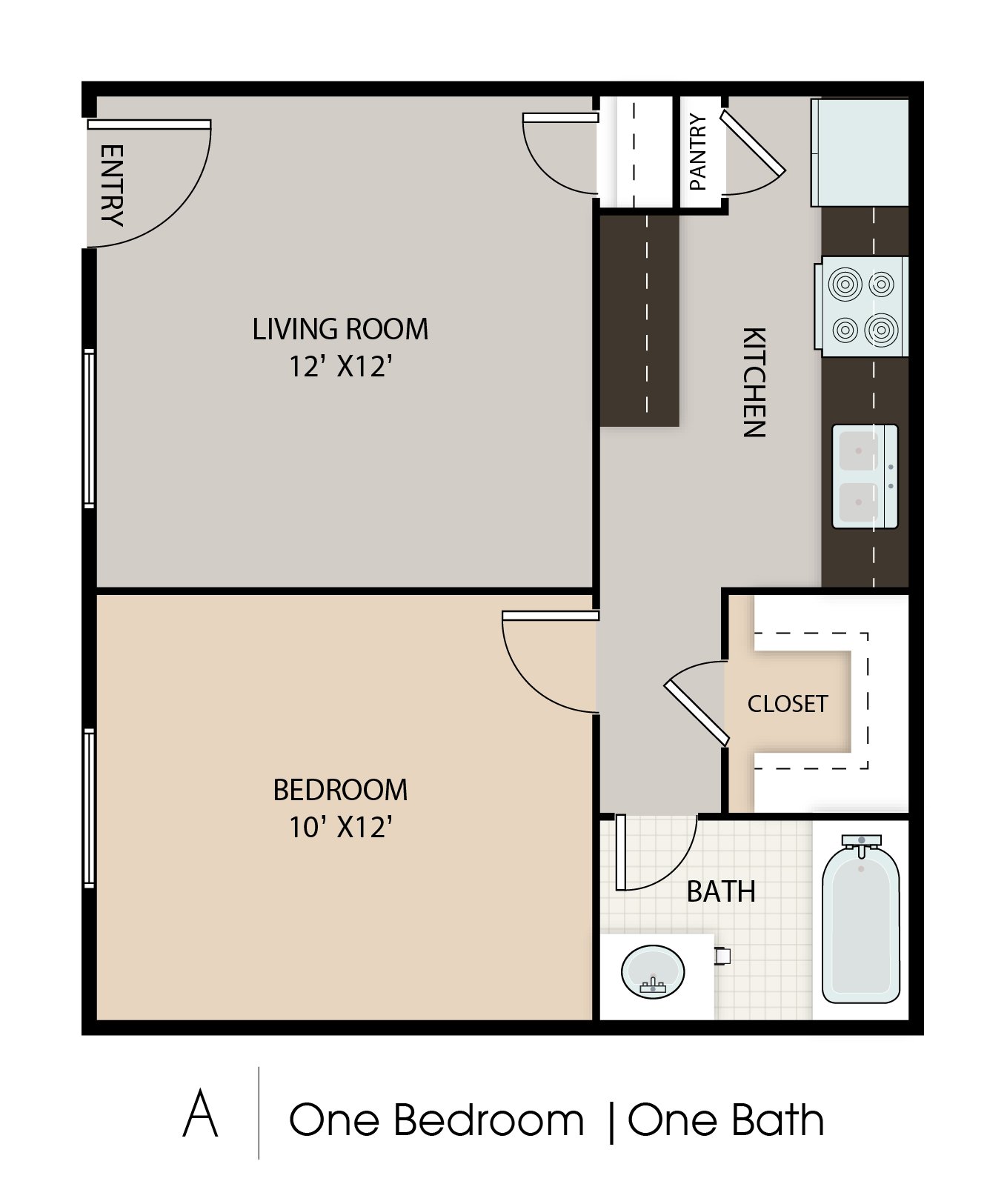 1X1 floorplan layout