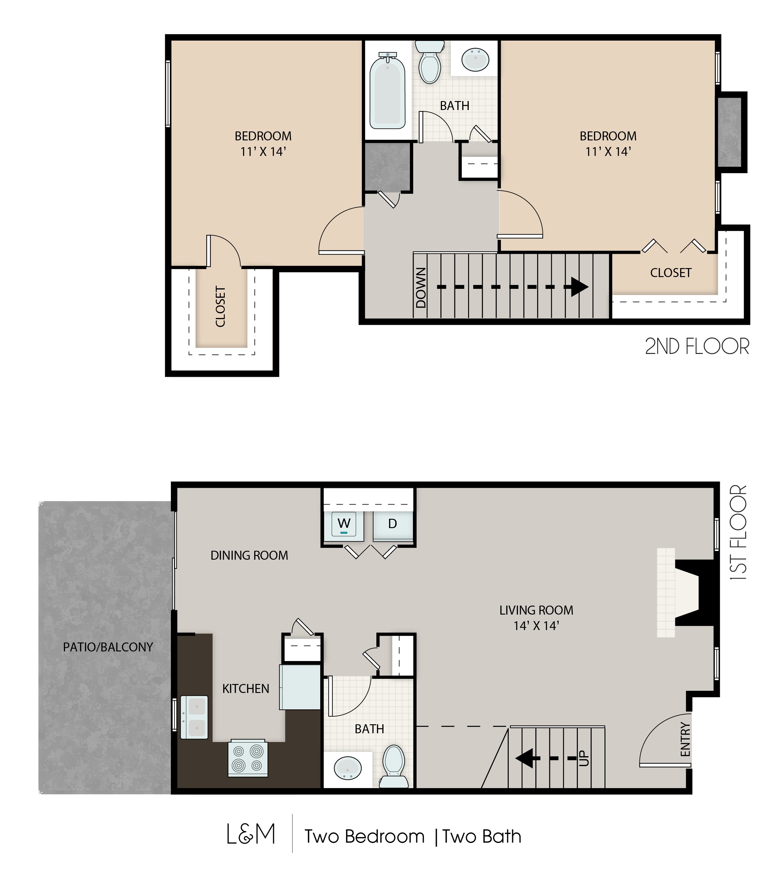 2X1.5 TH floorplan layout