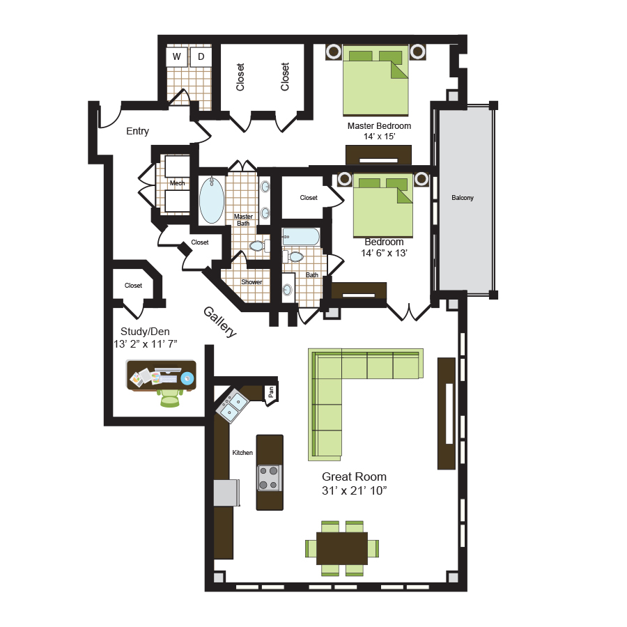 C2D floorplan layout