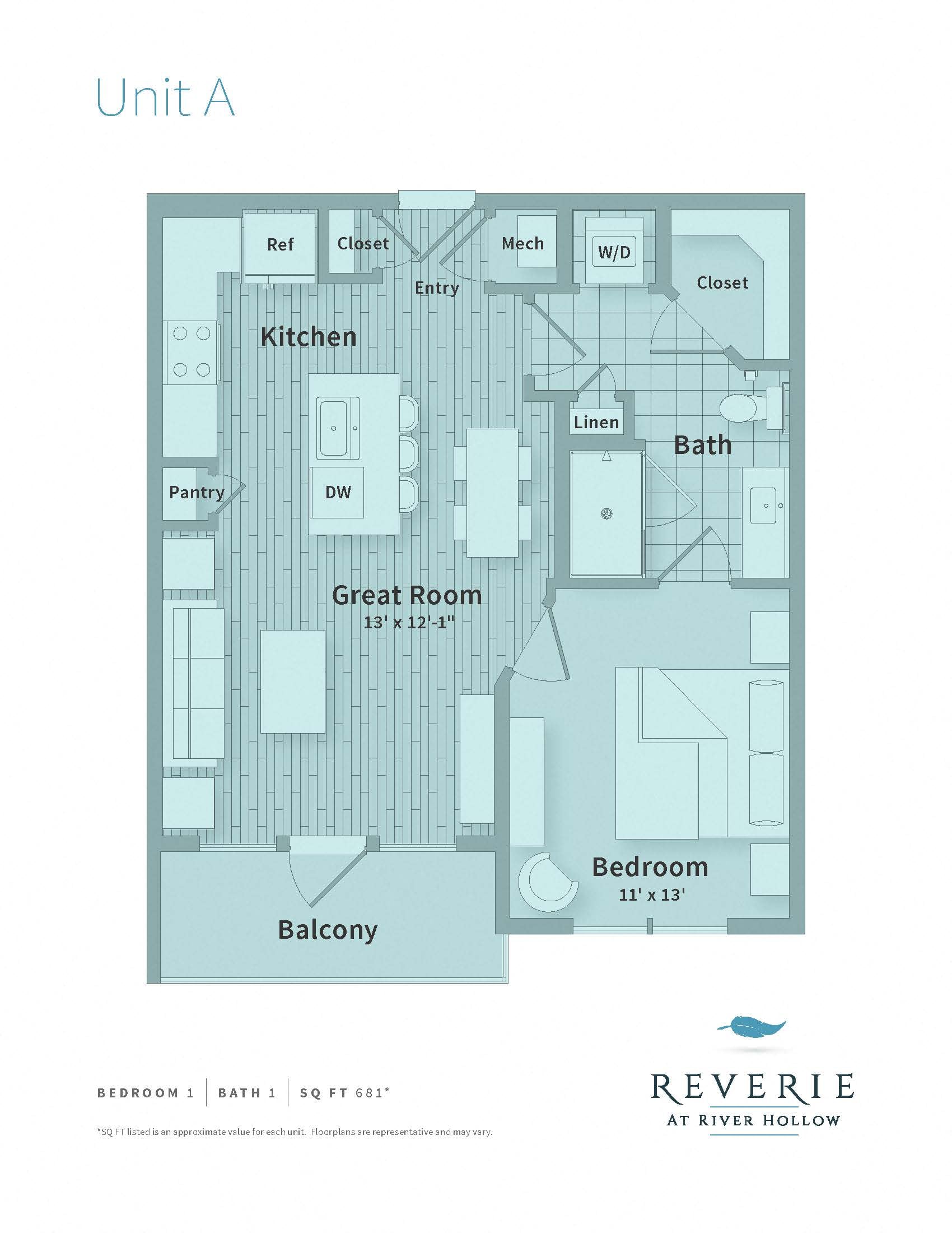 A floorplan layout