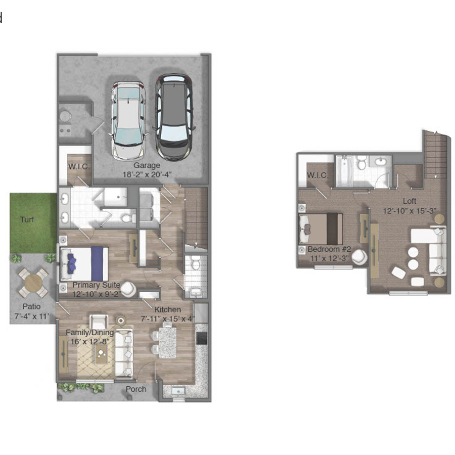 Baird with Attached Garage floorplan layout