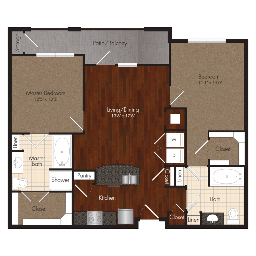 The Mandell floorplan layout