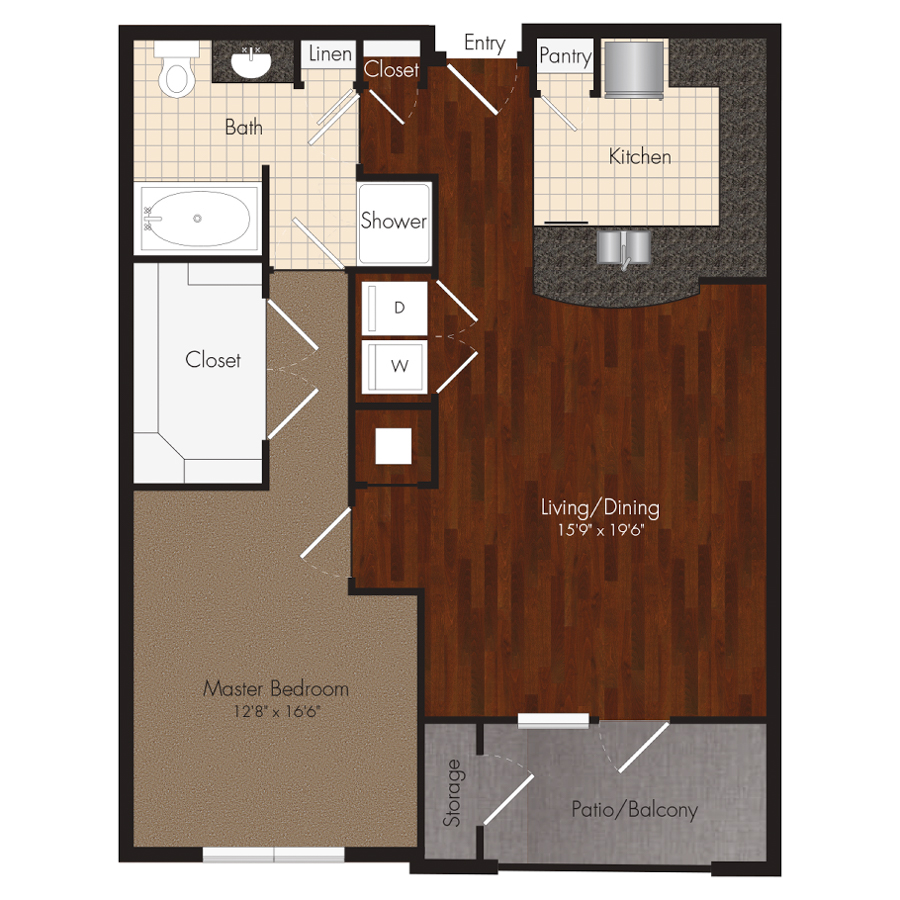 The Neartown floorplan layout