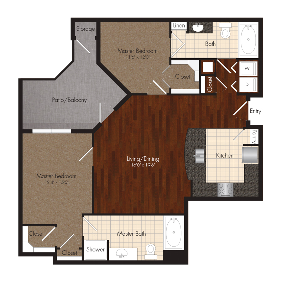 The Kipling floorplan layout