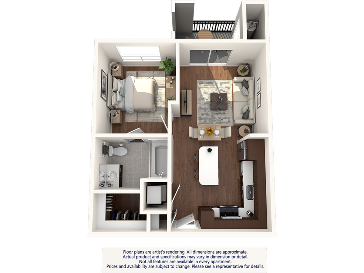 A floorplan layout