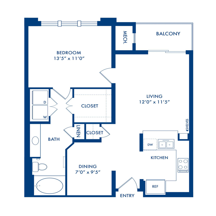A floorplan layout