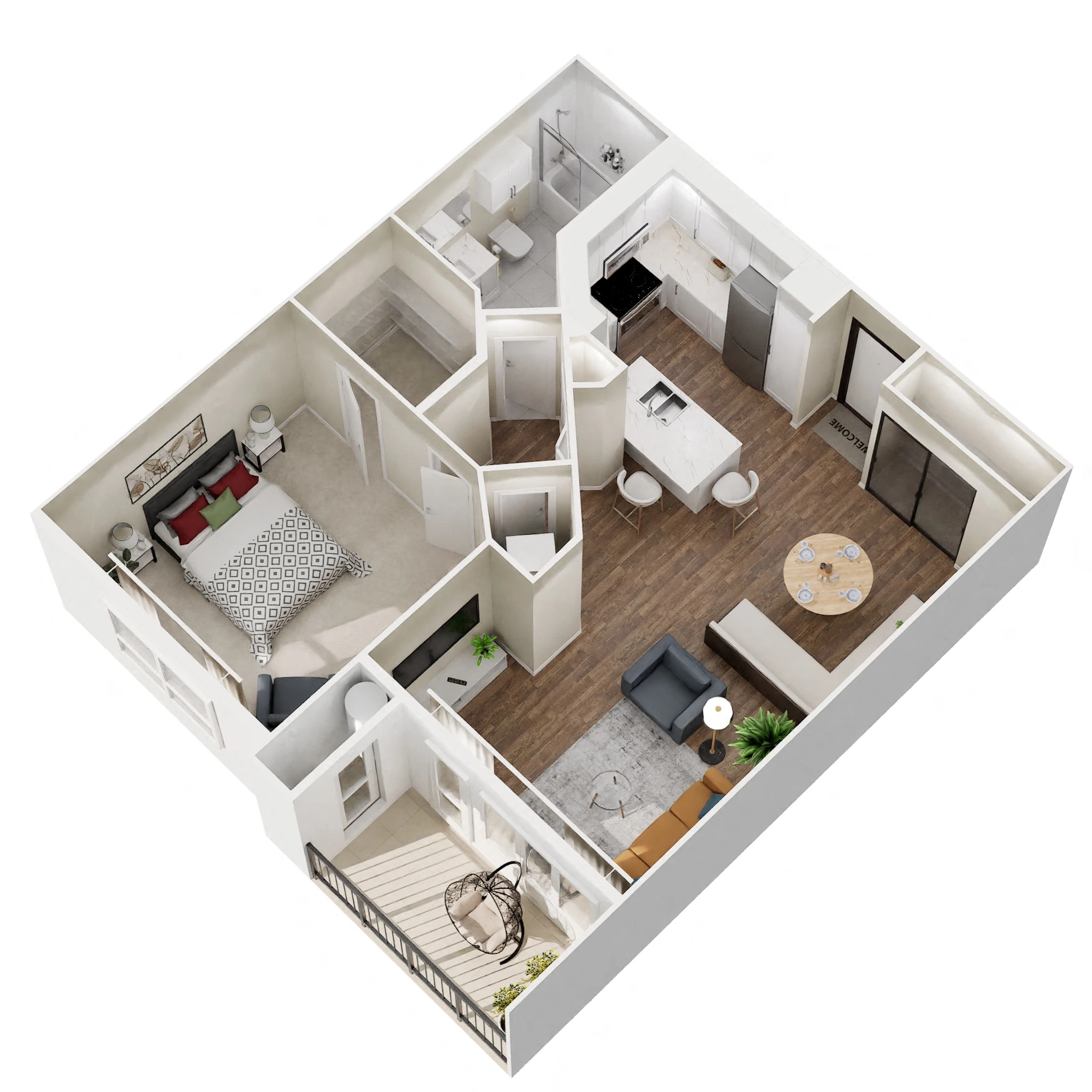 B - Renovated floorplan layout