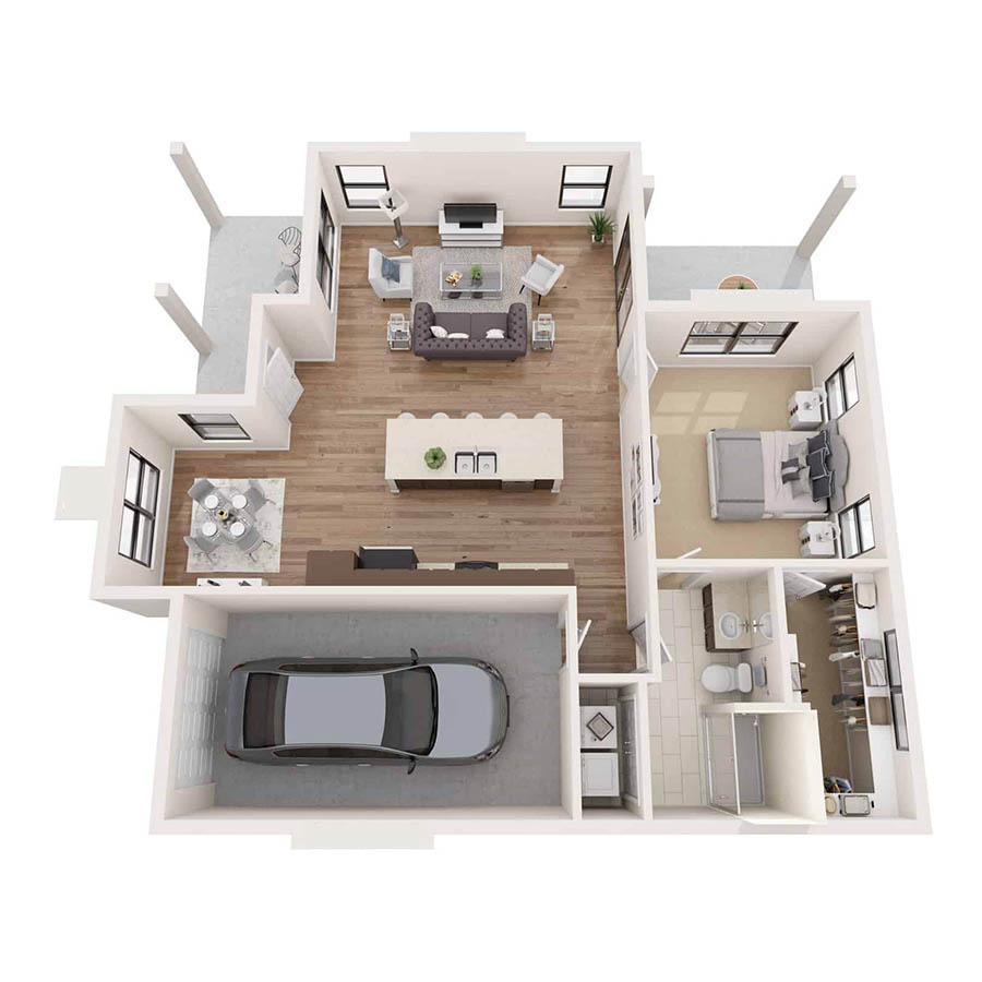 Cottage C1D floorplan layout