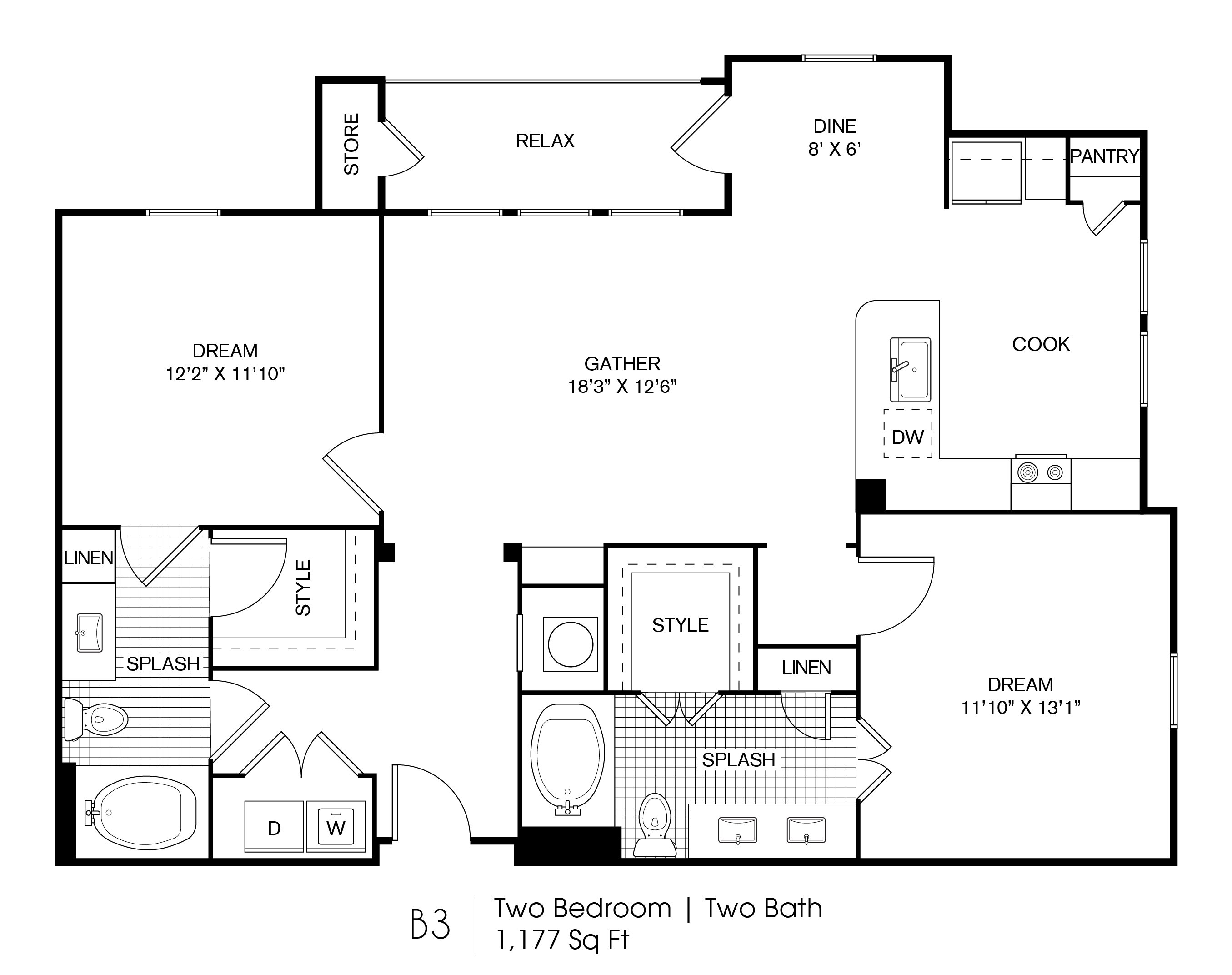 B3 floorplan layout