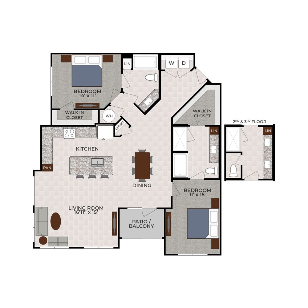 The Magnolia floorplan layout