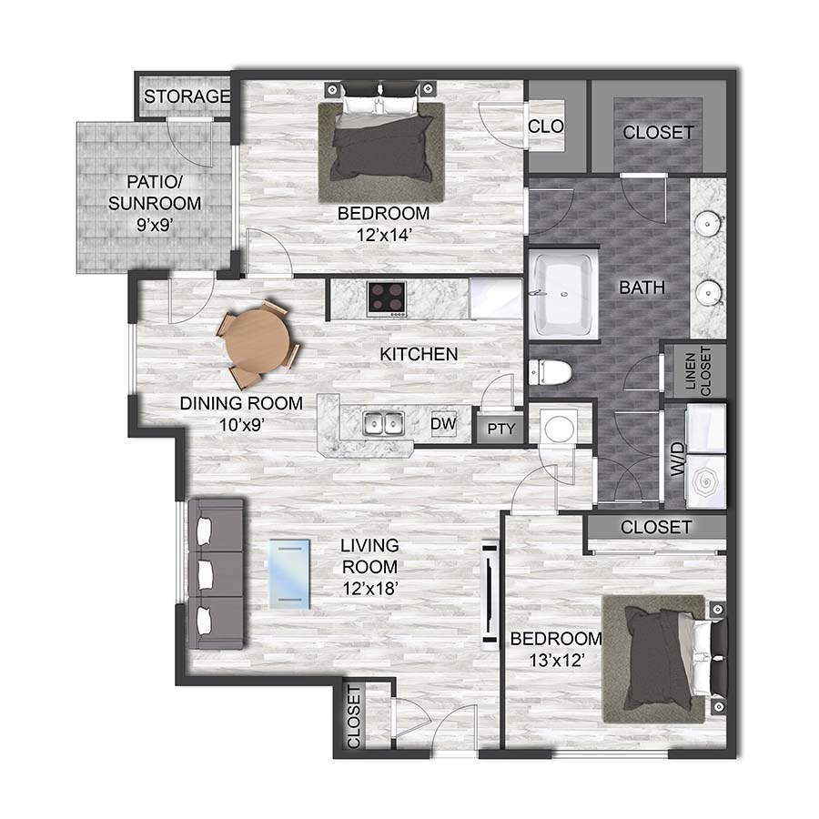 B1B floorplan layout