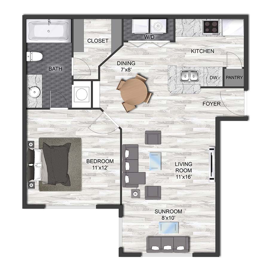 A1B floorplan layout
