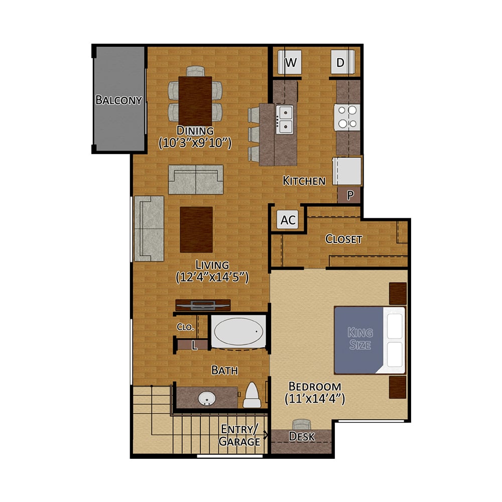Berkshire (with Attached Garage) floorplan layout