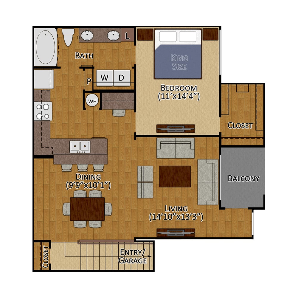 Brighton (with Attached Garage) floorplan layout