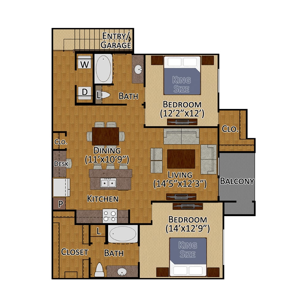 Spencer II (with Attached Garage) floorplan layout