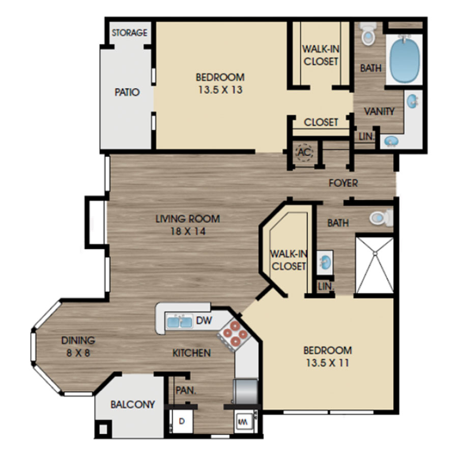 Nueces Bend - 1st Floor floorplan layout
