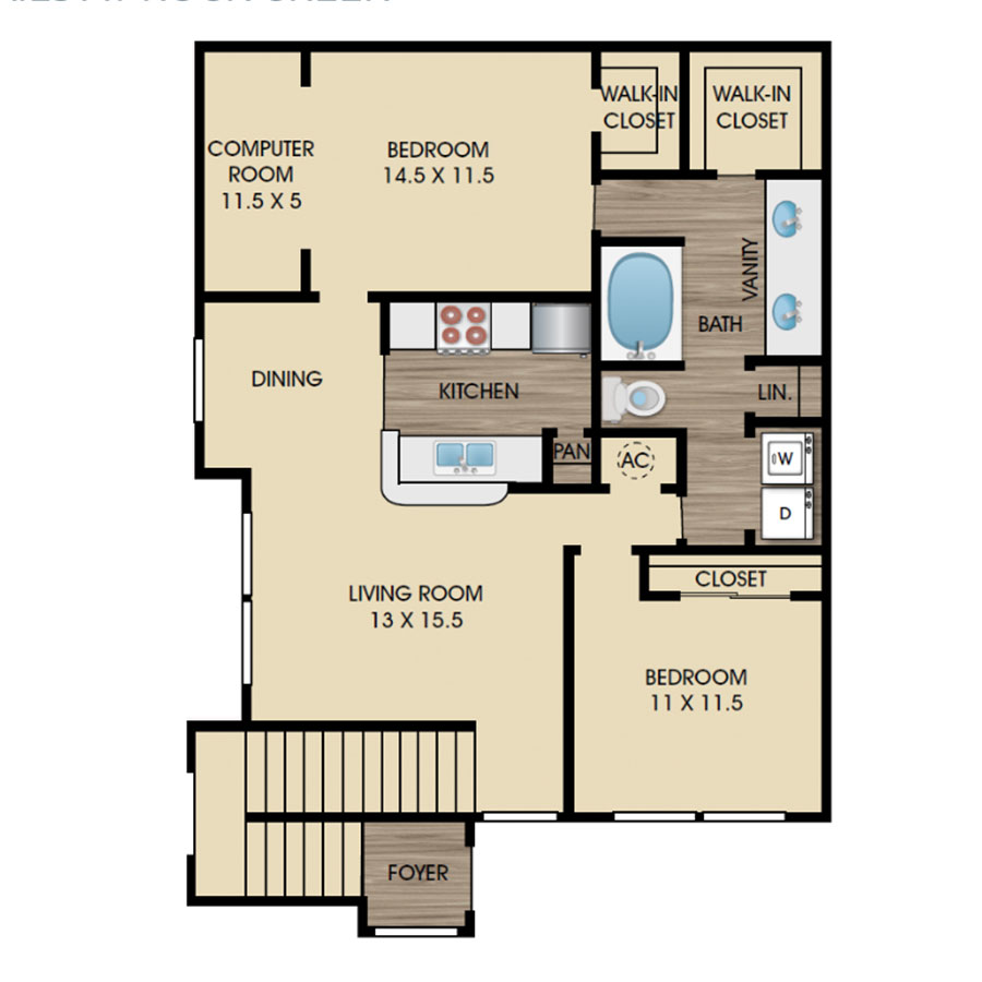 Pecos with Home Office - 2nd Floor floorplan layout