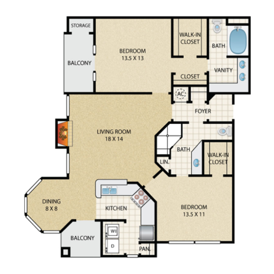 Nueces - 2nd Floor floorplan layout