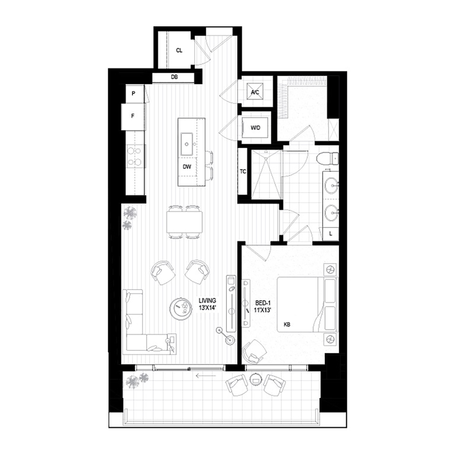 A1.4 floorplan layout