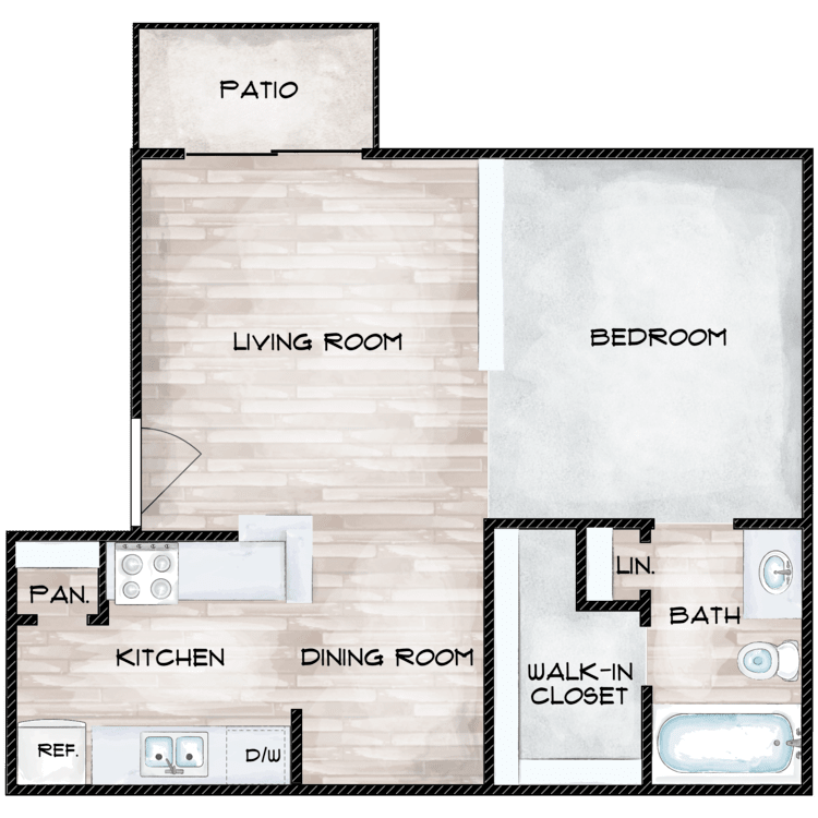 A floorplan layout