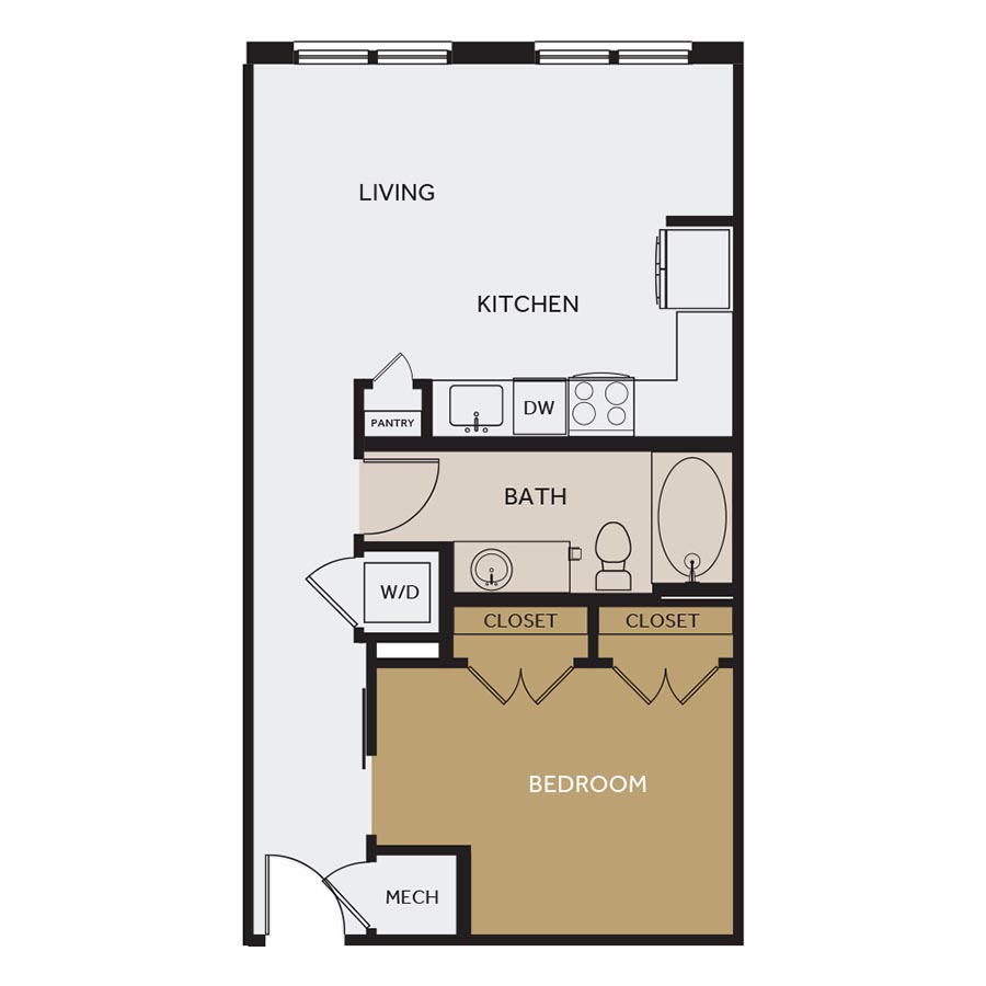 E1 floorplan layout