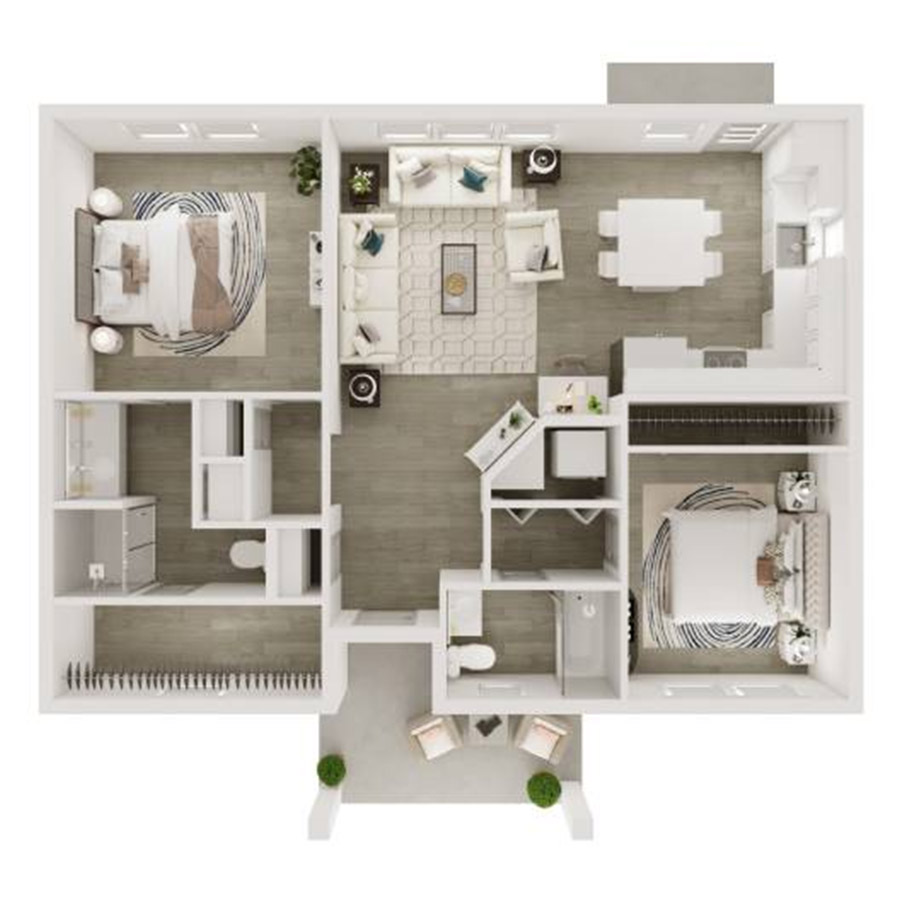Cottage w/ Back Yard floorplan layout