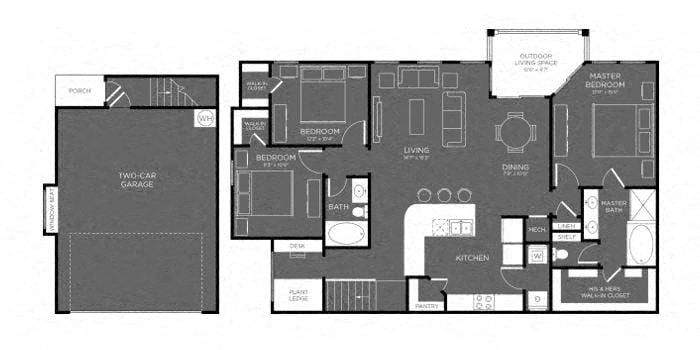 C2 T floorplan layout