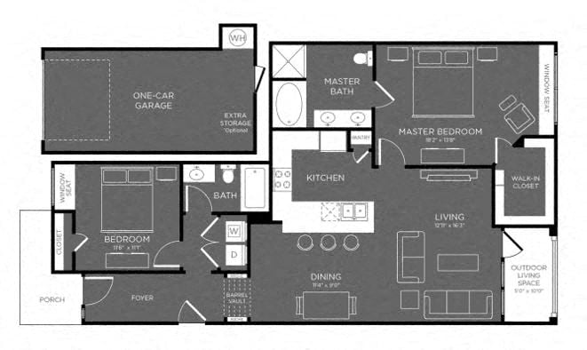 B3 T floorplan layout