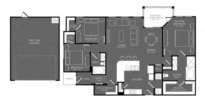 C1 T floorplan layout