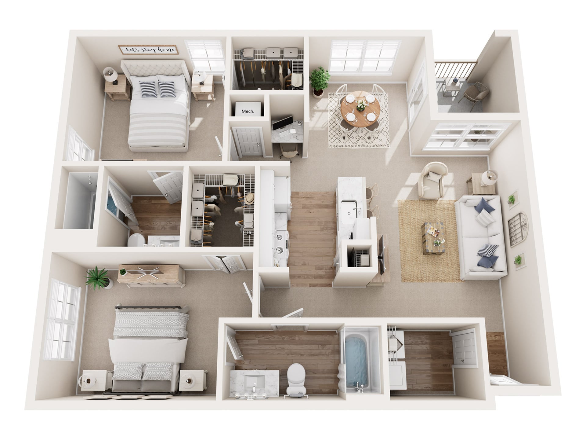 Royal Oaks 1- B1 floorplan layout