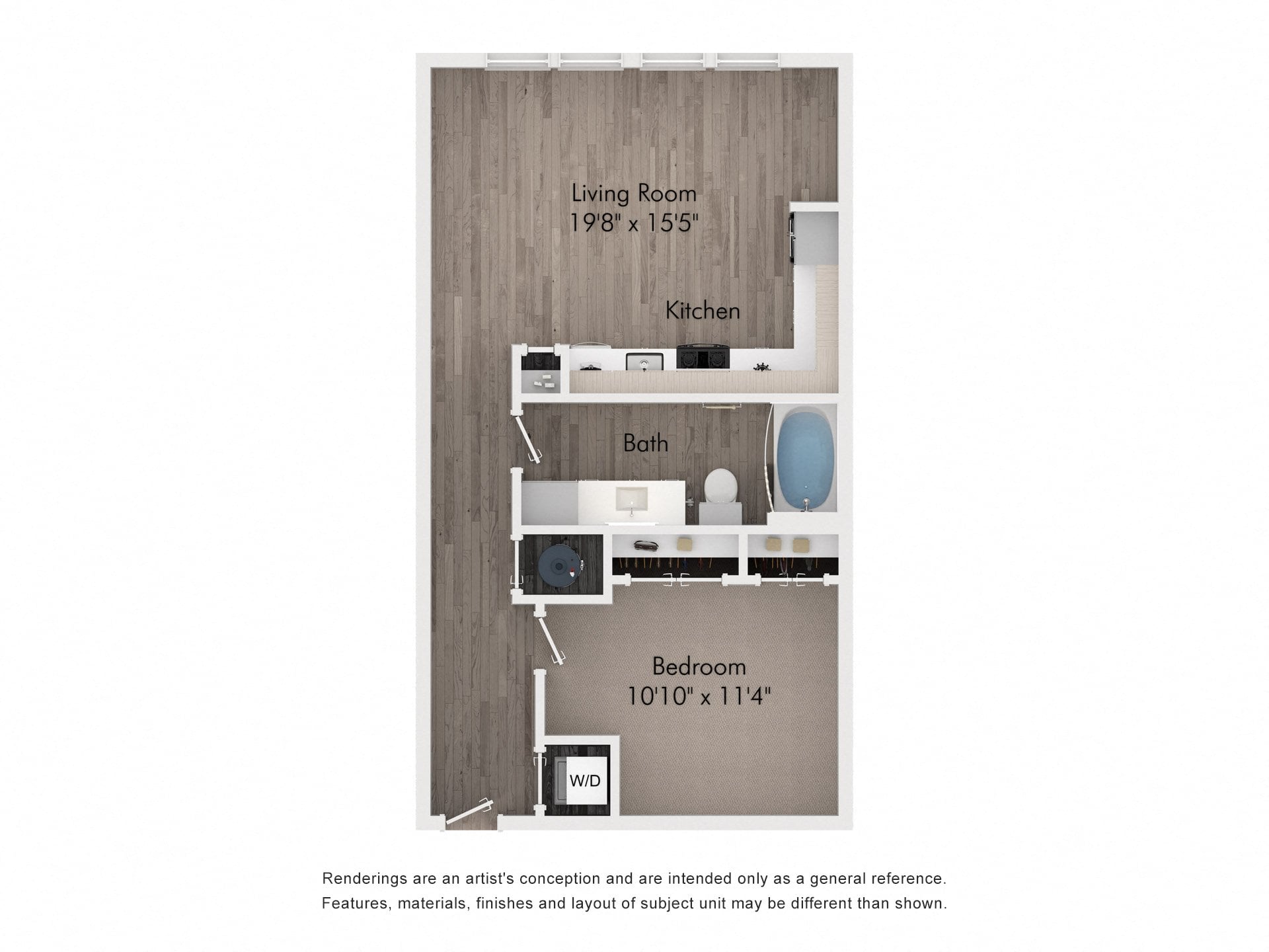 E1 floorplan layout