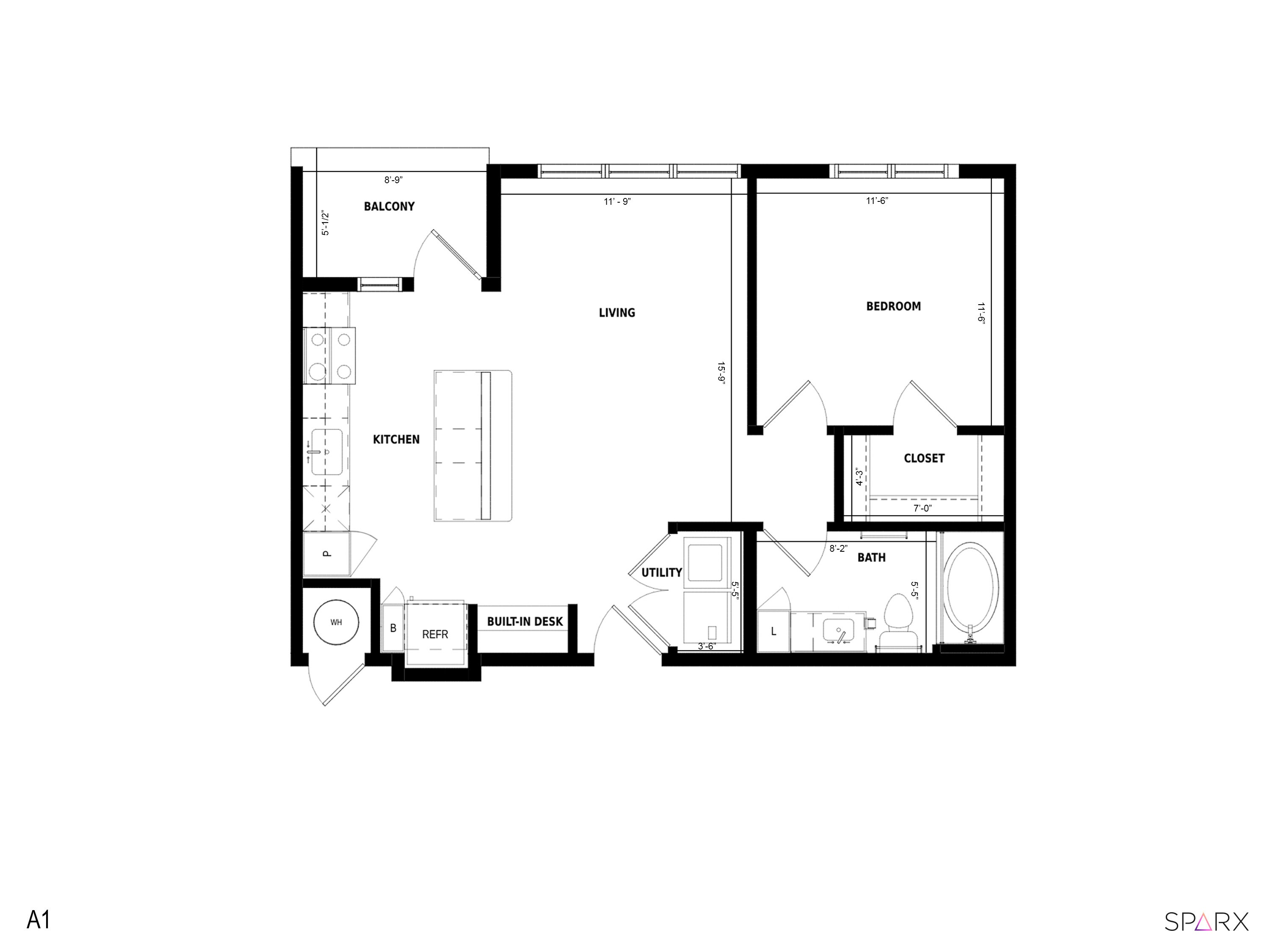 A1 floorplan layout