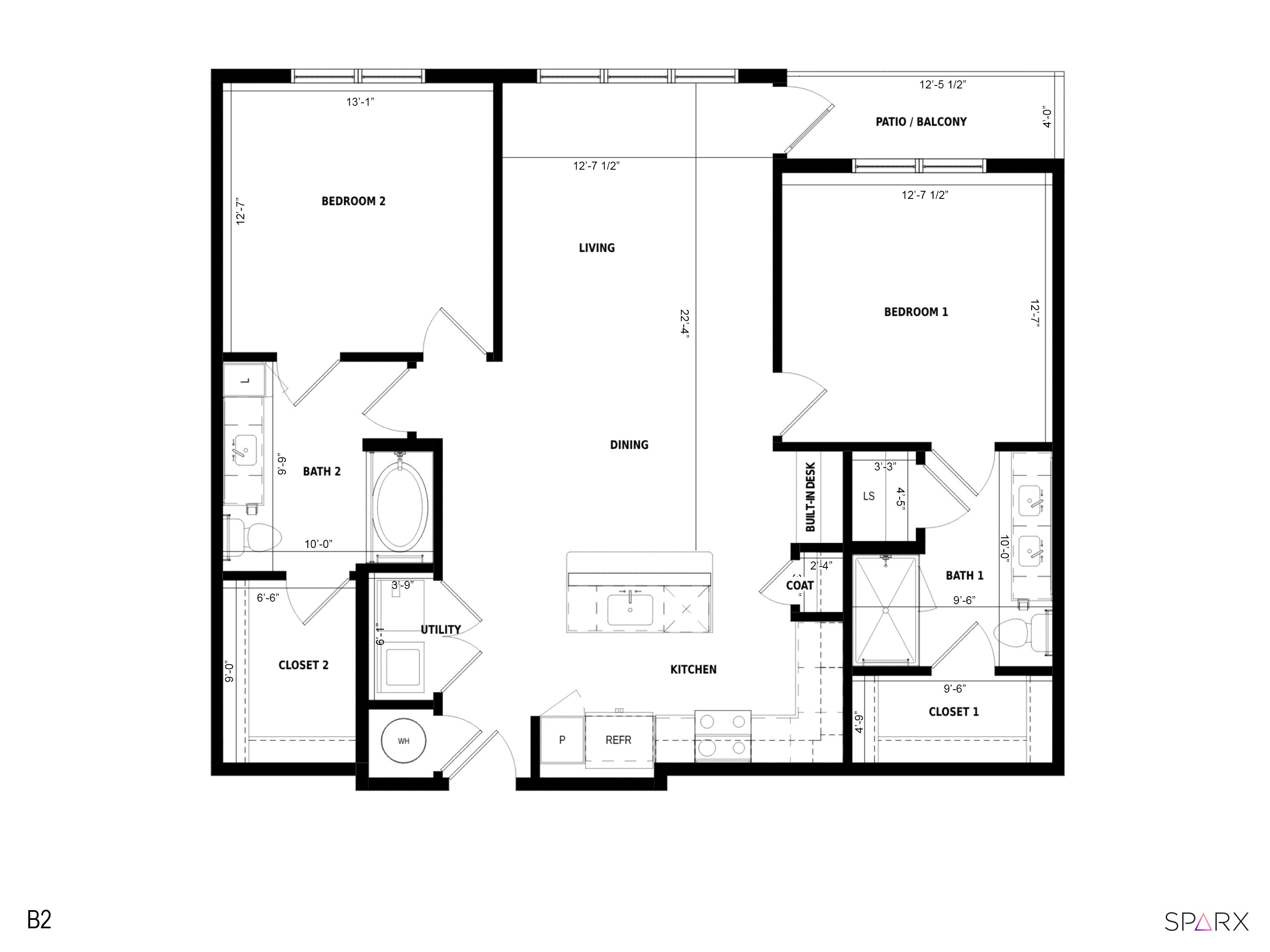 B2 floorplan layout