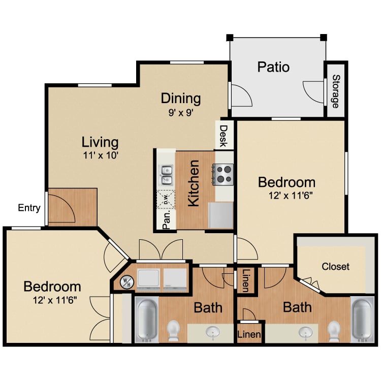 B2 floorplan layout