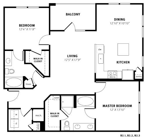 B2 floorplan layout