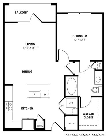 A2 floorplan layout