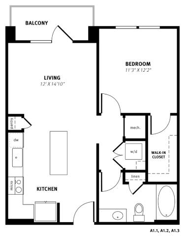 A1 floorplan layout
