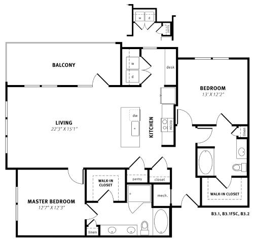 B3 floorplan layout